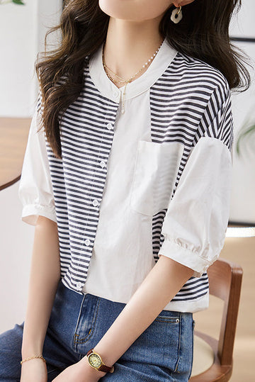 Contemporary Band Collar Shirt