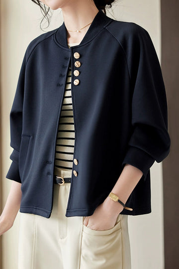 Baseball Collar Raglan Sleeve Sukajan