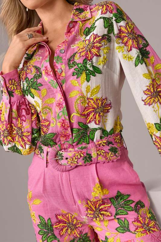Floral Embroidered Shirt