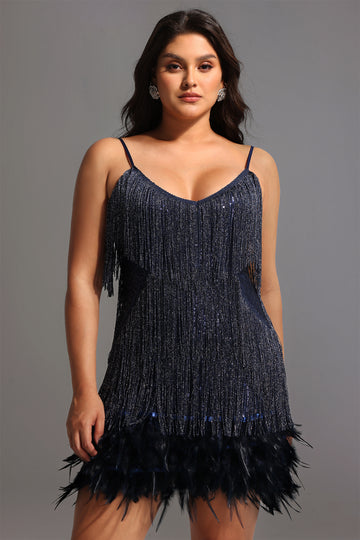 Kamo Sequin Fringes Mini Dress