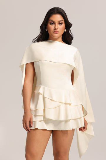 Susan Backless Sleeveless Layered Mini Dress