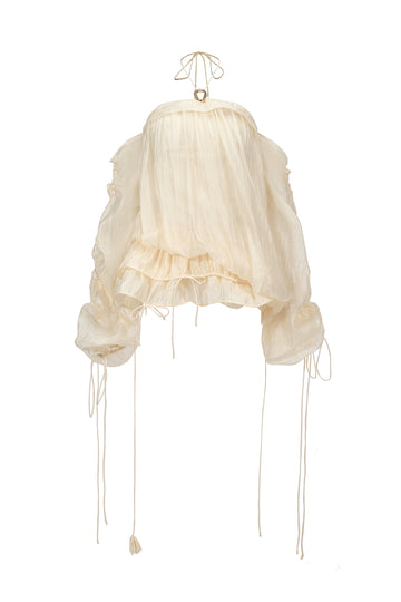 Rocelle Sleeveless Folds Puff Mini Dress