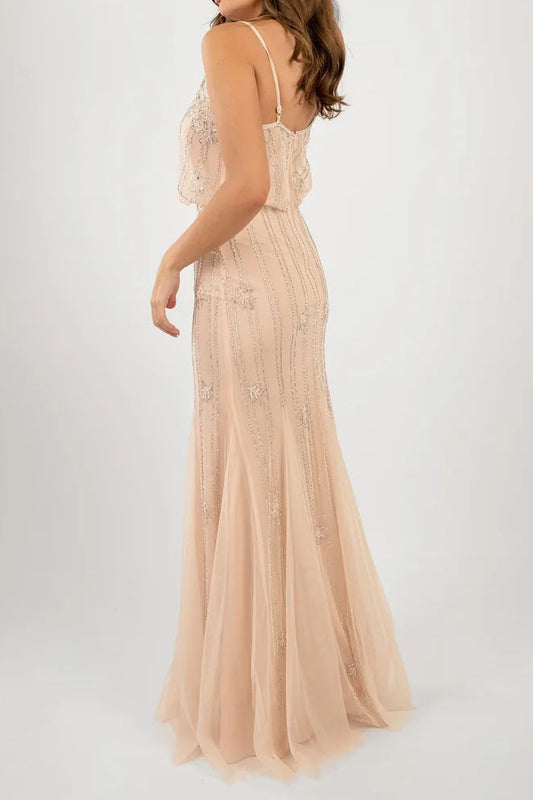 Embroidered Tiered Boho Maxi Dress