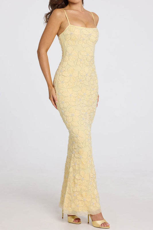 Floral Embroidered Cami Maxi Dress