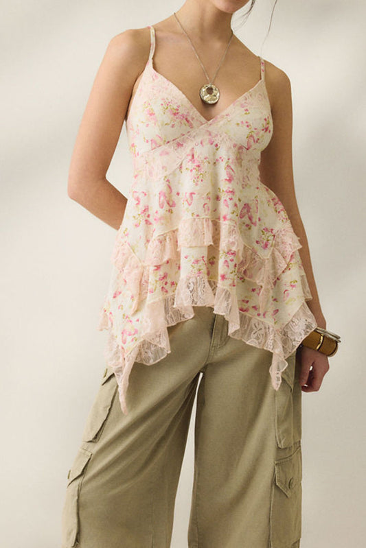 American Vintage Floral Chiffon Shirt