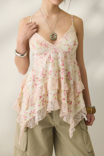 American Vintage Floral Chiffon Shirt
