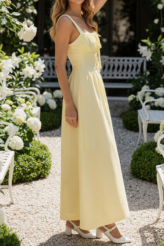 Elegant High-End Feel: Spaghetti Strap Soft-Style Dress