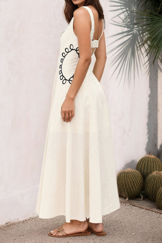 Fashionable Office Slip Dress with a Fitted Long Silhouette