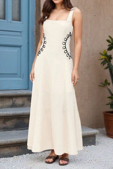 Fashionable Office Slip Dress with a Fitted Long Silhouette