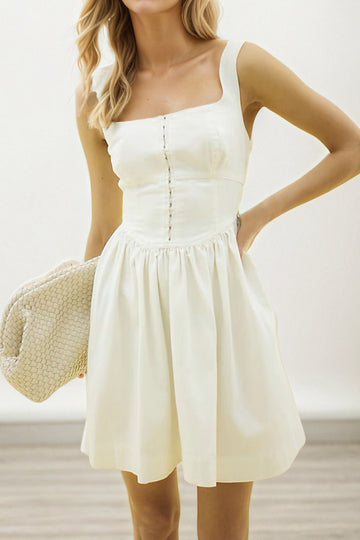 Casual French-Style Mini Dress