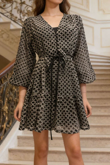 Fresh Sweet Style Polka-Dot Printed Dress