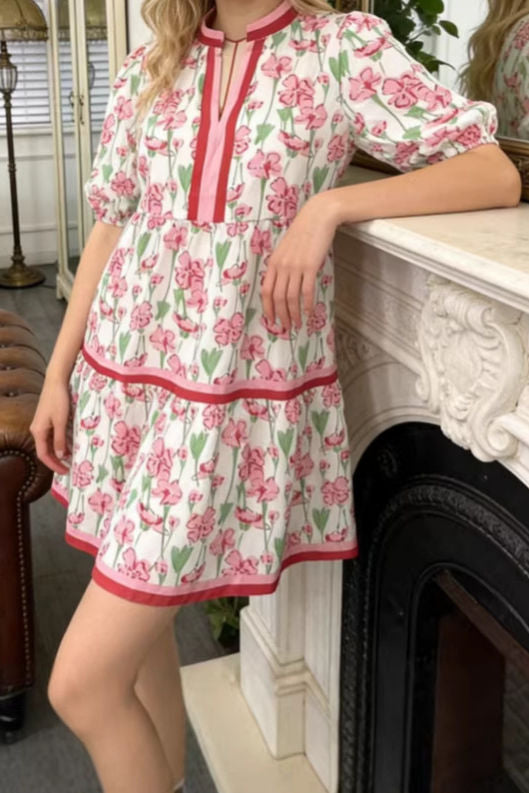 Digital Printed Dress Fashion Casual Loose Retro Long Dress