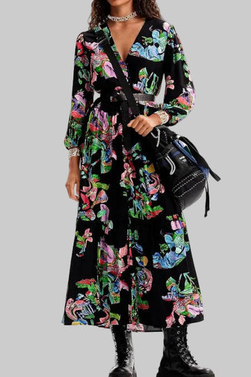 Vintage Waist Cinching Slimming Midi Dress
