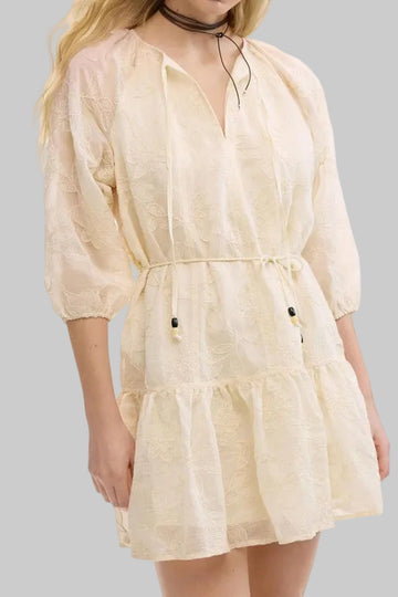 Tie Waist Age Defying Fashion Versatile Dress