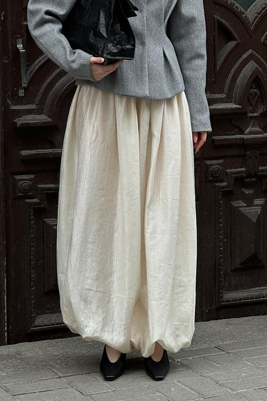 Loose Versatile Cuffed Long Lantern Pants