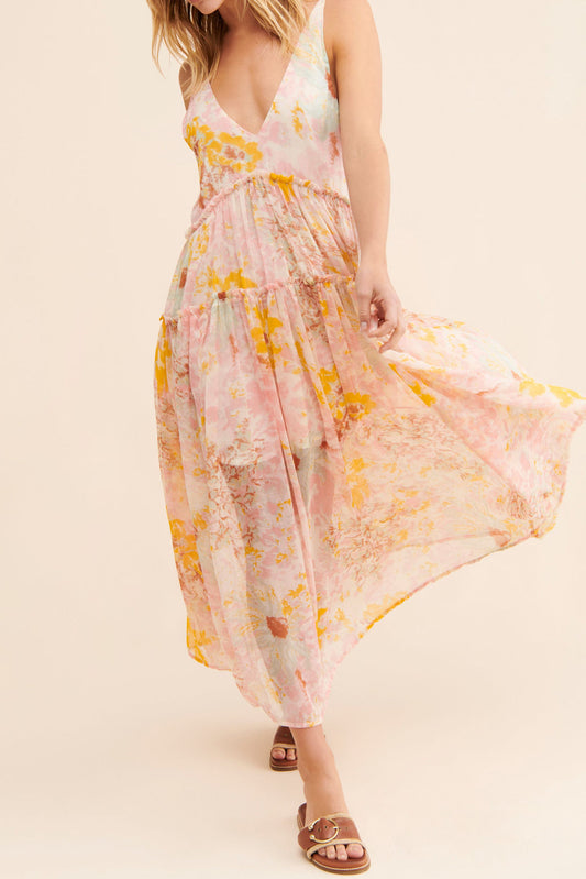 Bohemian Sleeveless Camisole Printed Dress