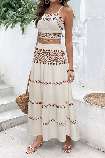 Tassel Ribbon Camisole Two Piece Set