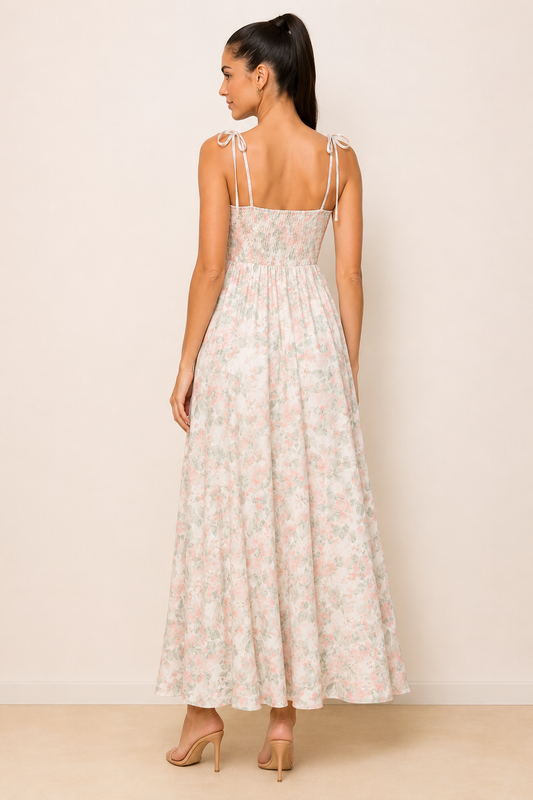 Floral Square Neck Camisole Long Dress