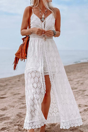 Lace Hollow Out Short Skort Dress