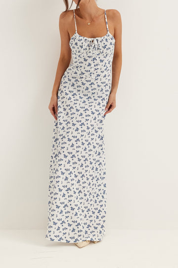 Floral Print Spaghetti Strap Maxi Dress