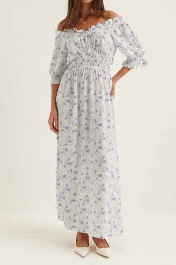Floral Off Shoulder Maxi Dress