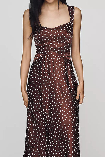 Polka Dot Sleeveless Slip Dress