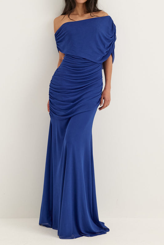 Off Shoulder Ruched Bodycon Gown