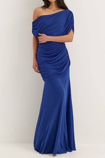 Off Shoulder Ruched Bodycon Gown