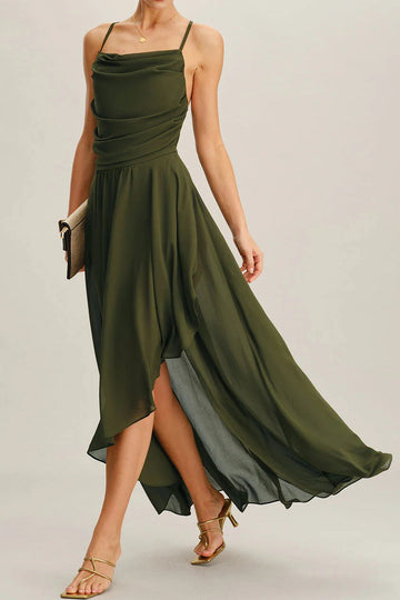 Chiffon A-Line Slip Maxi Dress