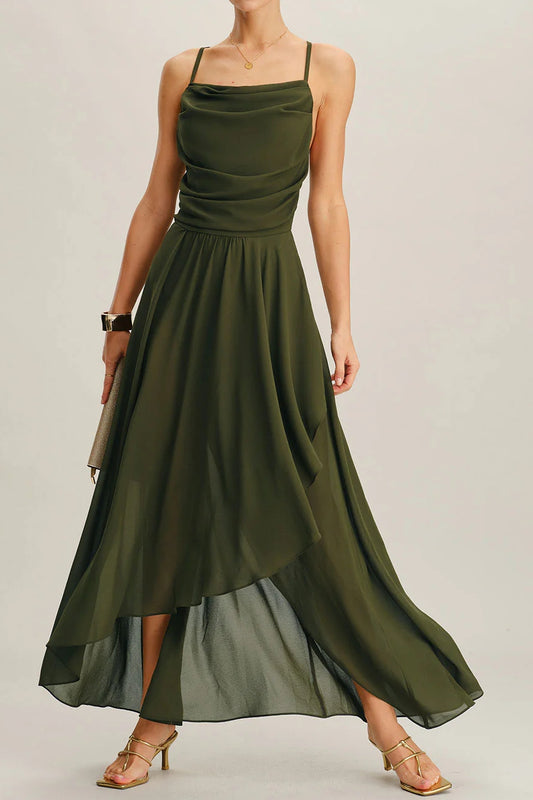 Chiffon A-Line Slip Maxi Dress