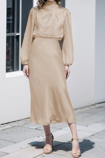 High Neck Blouse Skirt Set
