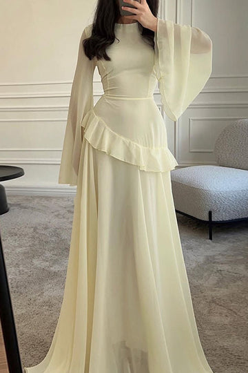 Ruffle Bell Sleeve Maxi Dress