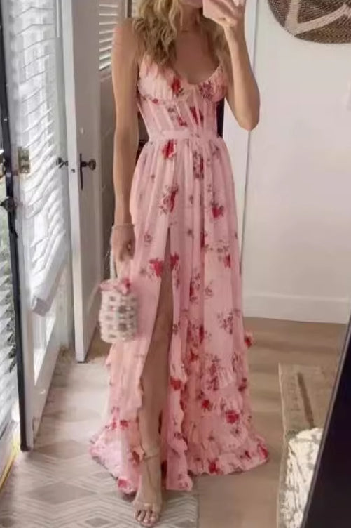 Floral Ruffle Tiered Maxi Dress