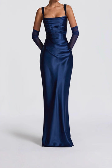 Satin Mermaid Evening Maxi Dress