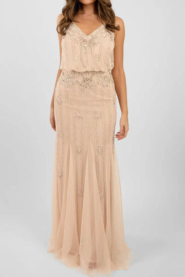 Embroidered Tiered Boho Maxi Dress