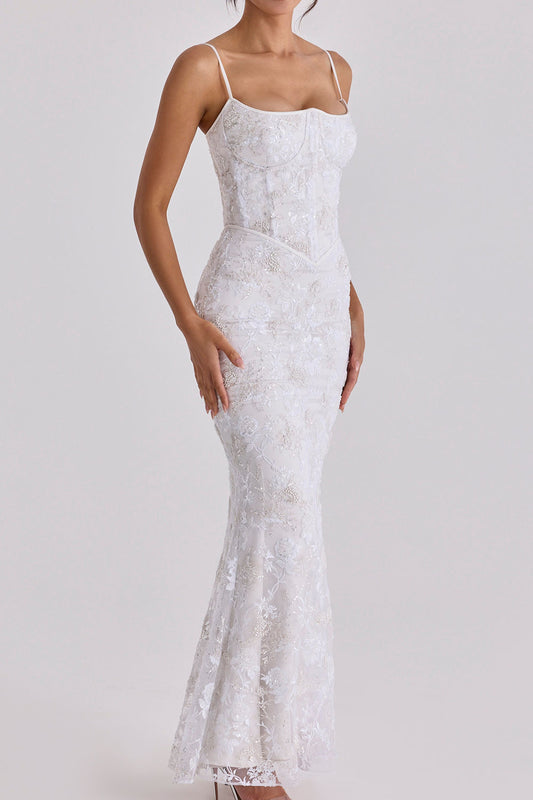 Hand Beaded Lace Corset Bridal Gown