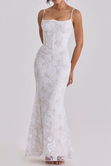 Hand Beaded Lace Corset Bridal Gown