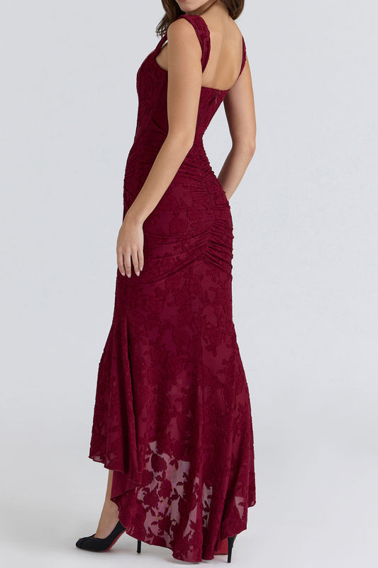 Off Shoulder Lace Corset Maxi Dress