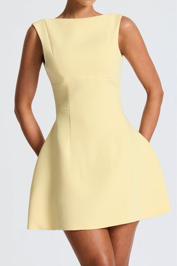 Scoop Back A-Line Mini Dress