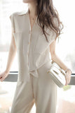 Draped Knit Two-Piece Set