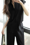 Draped Knit Two-Piece Set