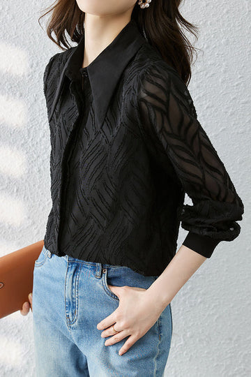 Fashionable Casual Textured Shirt