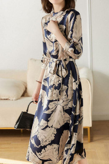 Elegant retro printed dress