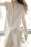 Draped Knit Two-Piece Set