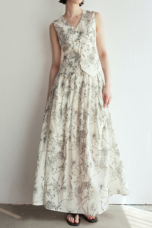 Printed Floral Two-Piece Set