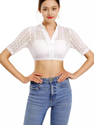 Bavarian traditional clothing German women's lace clothing top