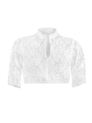 Munich Festival Clothing Women's Elegant Classic Oktoberfest Regular Lace Shirt Top